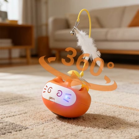 Işıklı Hacı Yatmaz Kedi Oyuncağı - Zilli Sesli - Kedi Naneli
