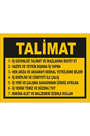 Uyarı Levhaları, Iş Güvenliği, Ikaz Levhaları