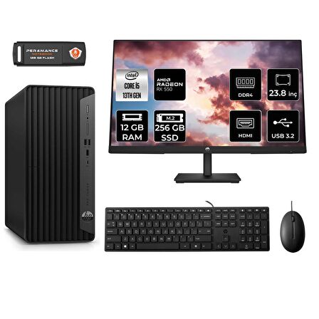 HP TOWER 290 G9 i5 13500 12GB RAM 256GB SSD RX550/4GB FDOS 8T2W9ES MASAÜSTÜ PC & 23.8'' MONİTÖR