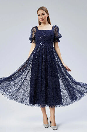  Kadın Abiye Ve Mezuniyet Elbise Kalp Yaka Inci Boncuklu Abiye Elbise