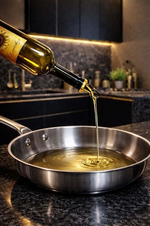 Zeytinyağı ve Ayçiçek Yağı Şişesi Seti, Altın Etiket ve Yağdanlık Aparatlı, Ahşap Standlı 750 ml, 2 Adet, Yeşil Cam Şişe (Standlı, Altın)