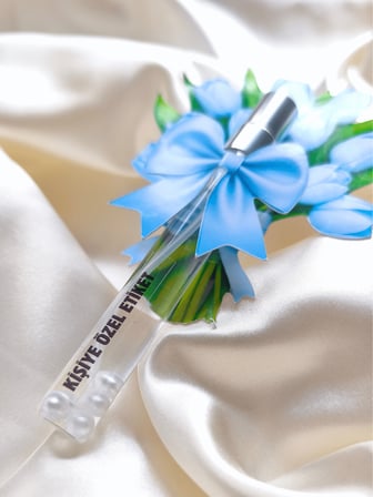 Pamuğum Atelier Mavi Lale Buketli 10ml Sprey Kolonya Kına Söz Nişan Nikah Hediyeliği (50 Adet)