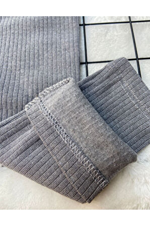 Fitilli Şardonlu Likralı Çocuk Tayt