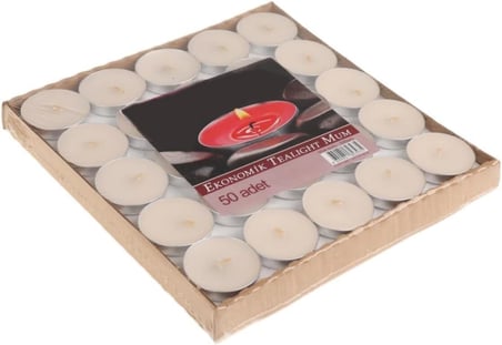 50 Adet Ekonomik Tealight Mum-buhurdanlık Mumu