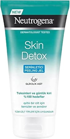 – Arındırıcı Skin Detox Peeling (150 ml tüp) – Glikolik asit içeren, tüm cilt tipleri için temizleme jeli – Toksinlere ve kirlilik kalıntılarına karşı, ışıltılı bir cilt görünümü için