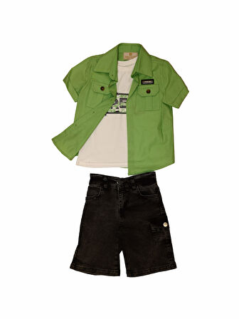 2801 ŞORT T-SHİRT GÖMLEK TAKIM