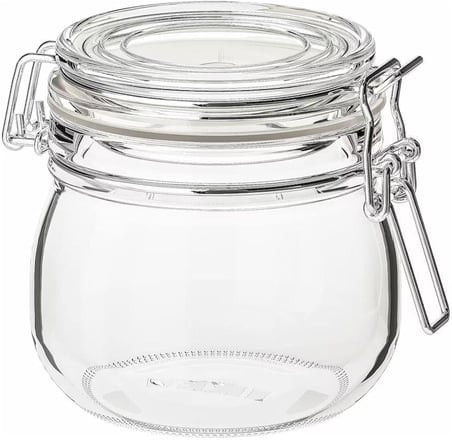 KORKEN Kapaklı Kavanoz, 0,5 l (Şeffaf Cam)