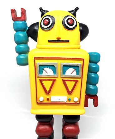 CT-STONES® Decotown Nostaljik Sevimli Uzaylı Robot Şeklinde Figür Biblo