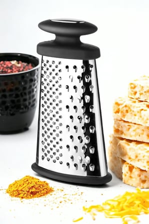 Deconox Paslanmaz Çelik Yassı Tutmalı Rende, 3 Yönlü Rendeleme Yassı Tasarım 24 * 11 * 4cm