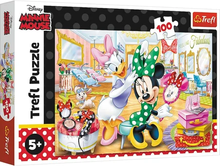 , Yapboz, Minnie Güzellik Stüdyosunda, Disney Minnie, 100 parça, 5 yaşından büyük çocuklar için
