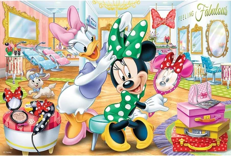 , Yapboz, Minnie Güzellik Stüdyosunda, Disney Minnie, 100 parça, 5 yaşından büyük çocuklar için