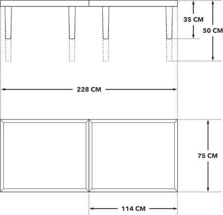 pratikoutdoor Katlanır Kamp, Piknik ve Bahçe Masası 75x228 cm - Ceviz Renk