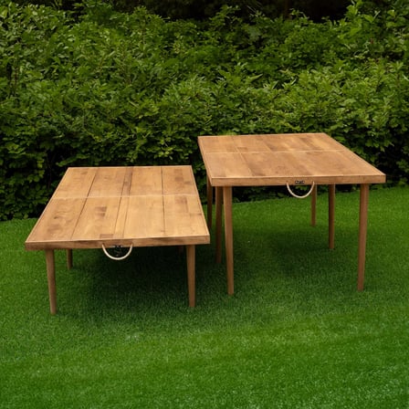 pratikoutdoor Katlanır Kamp, Piknik ve Bahçe Masası 75x228 cm - Ceviz Renk