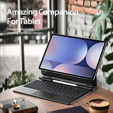 Samsung Galaxy Tab S8 Ultra /S9 Ultra/S10 Ultra 14.6 inç ile Uyumlu Magic Keyboard Touchpad Türkçe Kalem Bölmeli Işıklı Klavyeli Kılıfı SM-X920