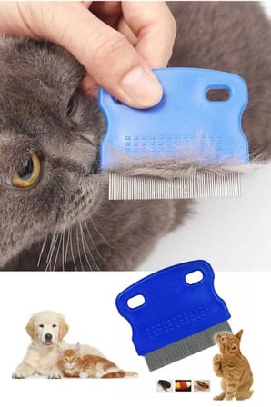 Kedi Köpek Bit Pire Temizleme Tarağı Dış Parazit Kene Yumurtası Temizliği Demir İğne Dişli Tarak
