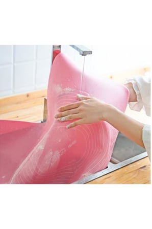 50 x 40 cm Silikon Hamur Açma Matı Ölçekli Yapışmaz Kaymaz Mat Erişte Mantı Hamuru Altlığı Silpat