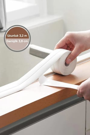 3.2 Metre Su Sızdırmaz Bant Duş Banyo Küvet Lavabo Klozet Kenar Sızıntı Tamir Sızdırmazlık Bandı