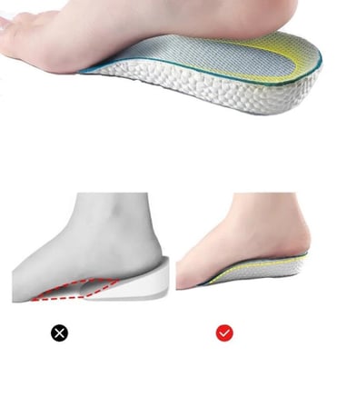 3.5 cm Kadın Gizli Topuk Yükseltici Boy Uzatıcı Ortopedik Tabanlık Köpük Ayakkabı Tabanlığı