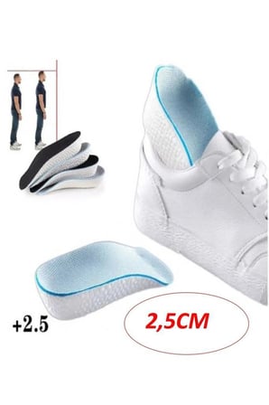 2.5 cm Erkek Gizli Topuk Yükseltici Boy Uzatıcı Ortopedik Tabanlık Köpük Ayakkabı Tabanlığı