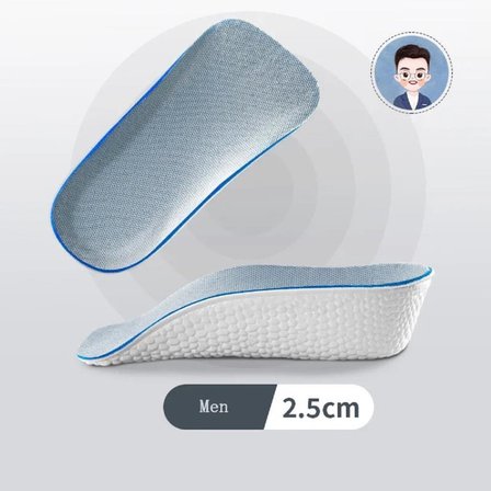 2.5 cm Erkek Gizli Topuk Yükseltici Boy Uzatıcı Ortopedik Tabanlık Köpük Ayakkabı Tabanlığı