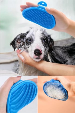 Yumuşak Silikon Kedi Köpek Tüy Toplama Yıkama Fırçası Köşe Kaşınma Masaj Temizlik Tarağı Oyuncak
