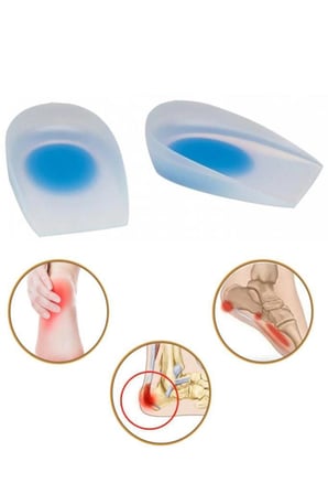 Kadın Silikon Tabanlık Ortopedik Ayakkabı Topukluk Jel Yastık Topuk Dikeni Tabanlık 6 x 10.5 cm
