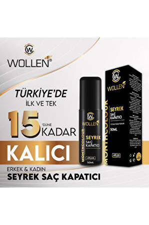 Wollen 50 ml Seyrek Saç Kapatıcı Dolgunlaştırıcı Sıvı Krem Siyah Renk