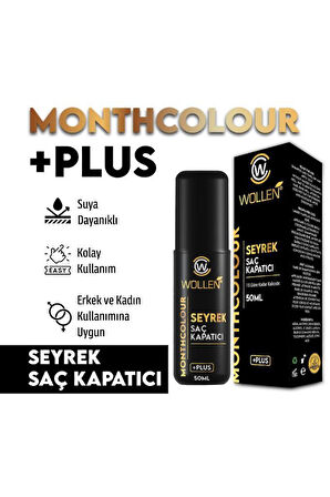 Wollen 50 ml Seyrek Saç Kapatıcı Dolgunlaştırıcı Sıvı Krem Siyah Renk