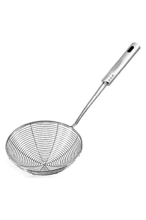 16 cm Çap Çelik Kevgir Patates Sebze Kızartma Kaşığı Metal Mantı Makarna Haşlama Yağ Süzgeci Kepçe