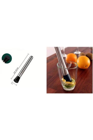 20x3 cm Meyve Ezici Tokmak Barmen Şeker Buz Limon Nane Ezici Kokteyl Mojito Smoothie Tokmağı Çubuk
