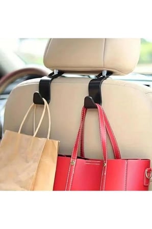 4 Adet Oto Askılık Plastik Araç İçi Koltuk Başlığı Arkası Askı Eşya Çanta Poşet Elbise Ceket Askısı