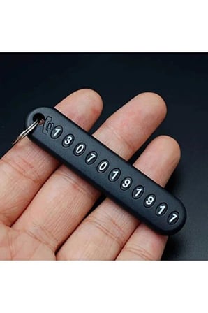 1 Adet Numaratörlü Mini Anahtarlık Çanta Araba Araç Oto Park Telefon Numaratör Anahtarlık