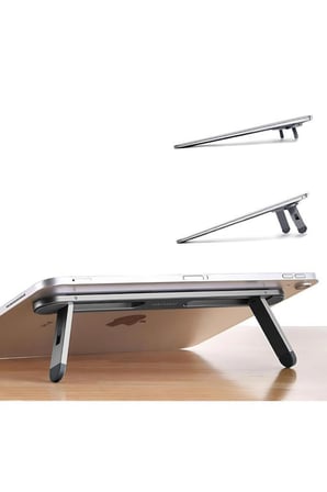 Laptop Standı 2 Kademe Yükseklik Ayarlı Tablet Macbook Notebook Tutucu Yükseltici Görünmez Ayak