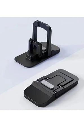 Siyah Mini Laptop Standı 2 Kademe Yükseklik Ayarlı Tablet Macbook Telefon Tutucu Yükseltici Ayak