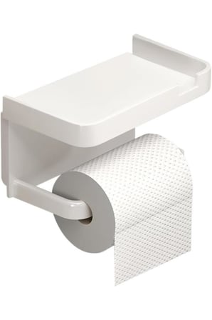 Yapışkanlı Raflı Tuvalet Kağıdı Askılığı Plastik Raf Banyo Kağıtlık Telefon Tutucu Askısı Aparatı