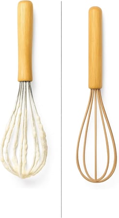 3’lü Silikon Mutfak Seti Bambu Saplı Fırça Spatula Çırpıcı Isıya Dayanıklı Yapışmaz Hamur Karıştırıcı Çırpıcı Set Ergonomik Ahşap Saplı Mutfak Gereçleri Kolay Temizlenebilir Sağlıklı Pişirme