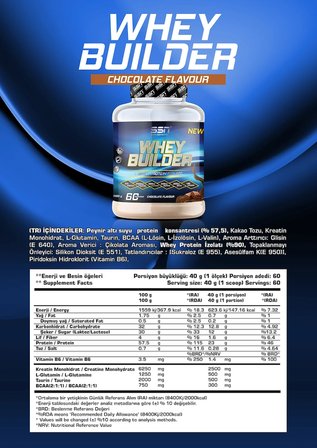 SSN Sports Style Nutrition Whey Builder 2400 Gr (Çikolata) Protein Tozu