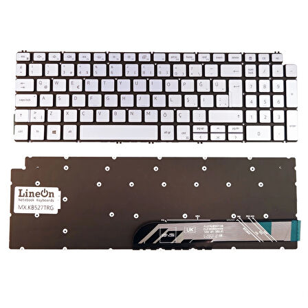 Dell Inspiron 15 5502 Notebook Klavye Gümüş