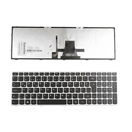 Lenovo Ideapad G70-70 Notebook Klavye Gümüş Işıklı