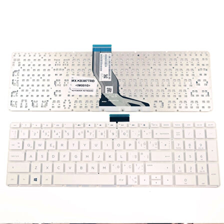 HP 15-BS Uyumlu Notebook Klavye Beyaz (Küçük Enter) (Uzun Flex)