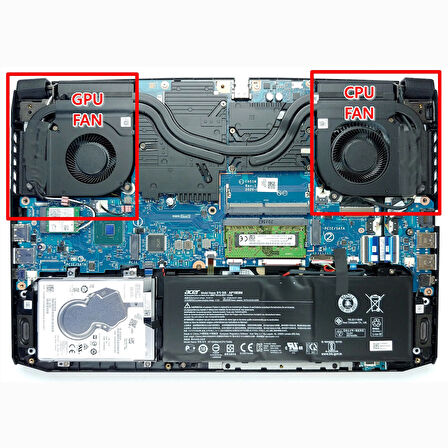 Acer Predator FMAQ DFS5K223052836 Notebook Gpu Fan (Sol) (5v) (Ver.2)