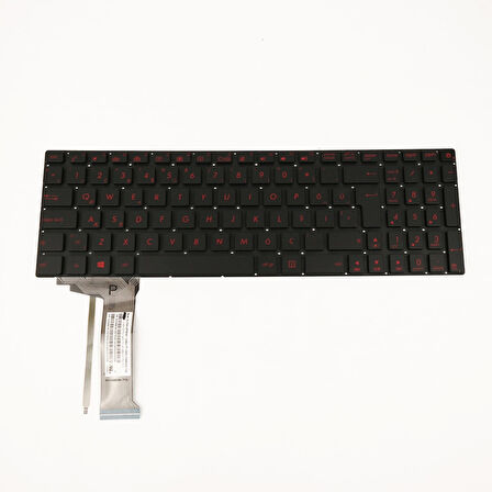 Asus Rog G551JK G551JM Uyumlu Klavye Tuş Takımı Siyah - Kırmızı Baskılı