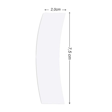 No-Shine Mini's Protez Saç Bandı Oval 3/4'' x 3'' (2,0cm x 7.5cm) 72 Adet