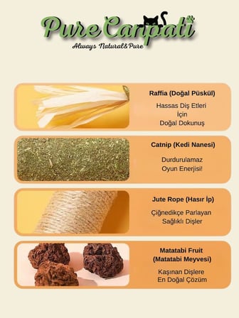 Matatabi &amp; Catnip Kedi Oyuncağı – Doğal Kedi Oyuncağı &amp; Diş Kaşıyıcı
