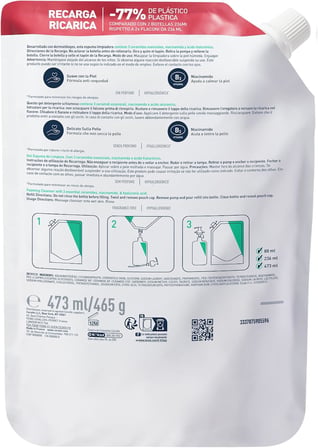 Köpüren Temizleyici Seramid İçeren Normal Ve Yağlı Ciltler İçin Yüz Ve Vücut Yeniden Dolum Paketi 562 ml