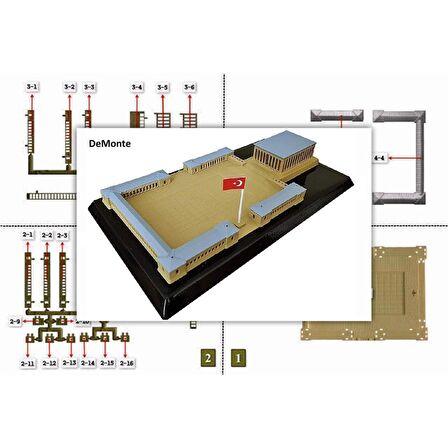 Anıt Maket Anıtkabir Maketi De Monte 1/800 Ölçekli 29x17 Cm Kendin Yap