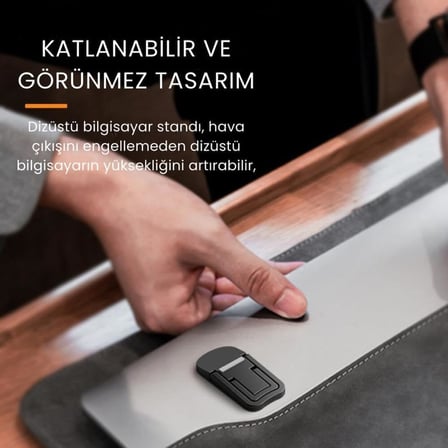 2 Adet Yapışkanlı Katlanılabilir 2 Kademe Yükseklik Ayarlı Laptop Standı Laptop Stand Ayağı