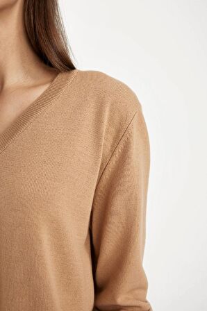 DeFacto Relax Fit V Yaka Basic Kazak C4024AX24WNBG388