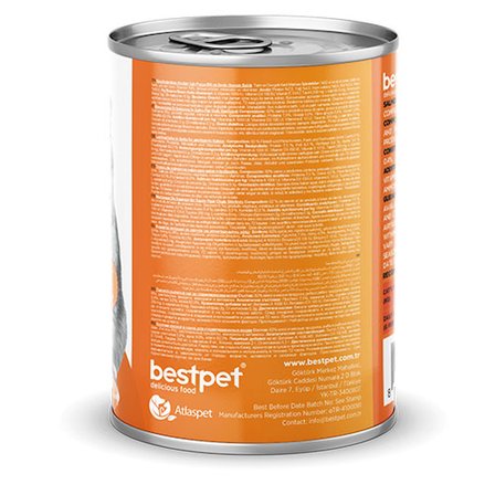 BestPet Parça Etli Somon Balıklı Yetişkin Kedi Konservesi 6 Adet 400 Gr 