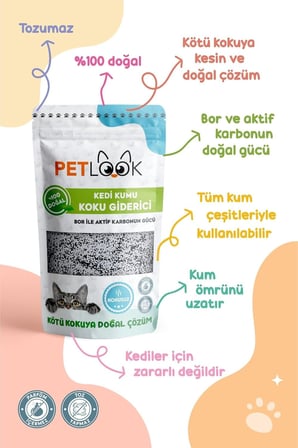 Kedi Kumu Koku Giderici Aktif Karbon Katkılı Kokusuz 300 gr (KOKUSUZ)